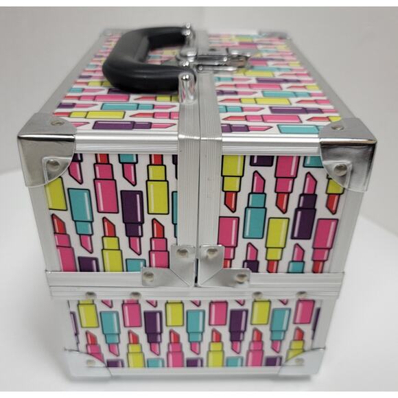 Vanity Makeup Beauty Case Lipstick Print Modella Travel - Picture 3 of 11